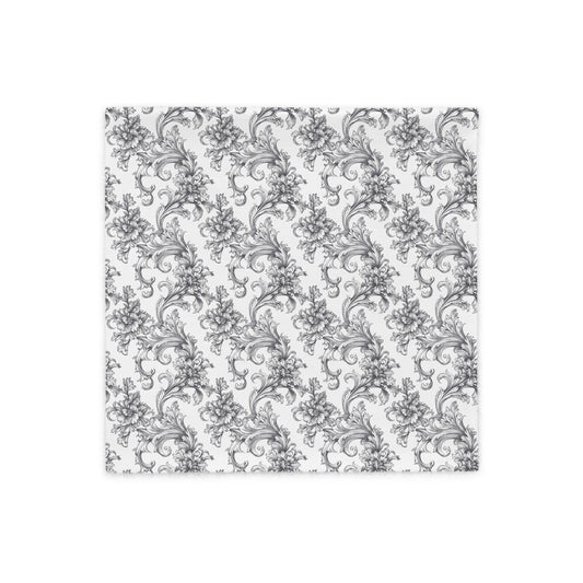 Antique Damask - Chiaroscuro Collection | Obsidian Manuscript | Pure Edition Pillowcase