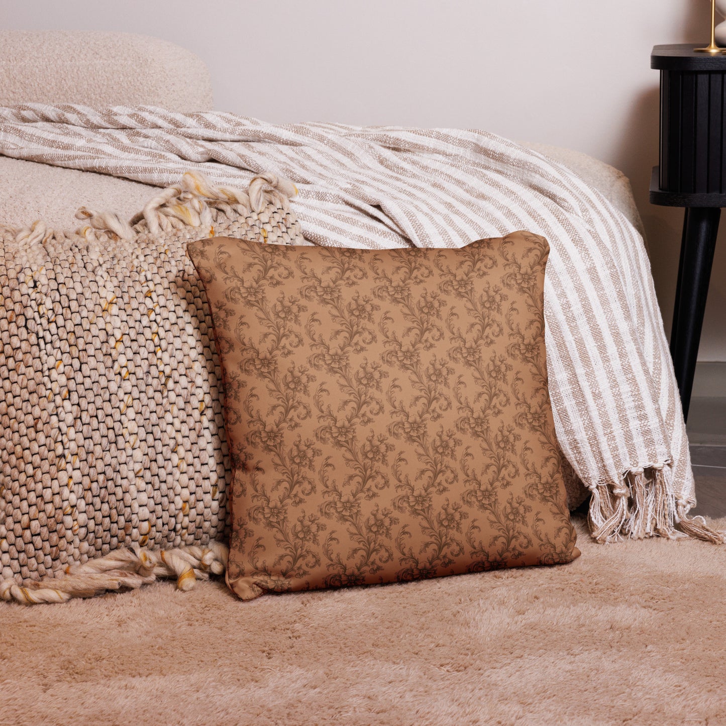 Antique Damask - The Chiaroscuro Collection | Earthen Legacy | Deep Edition Pillowcase