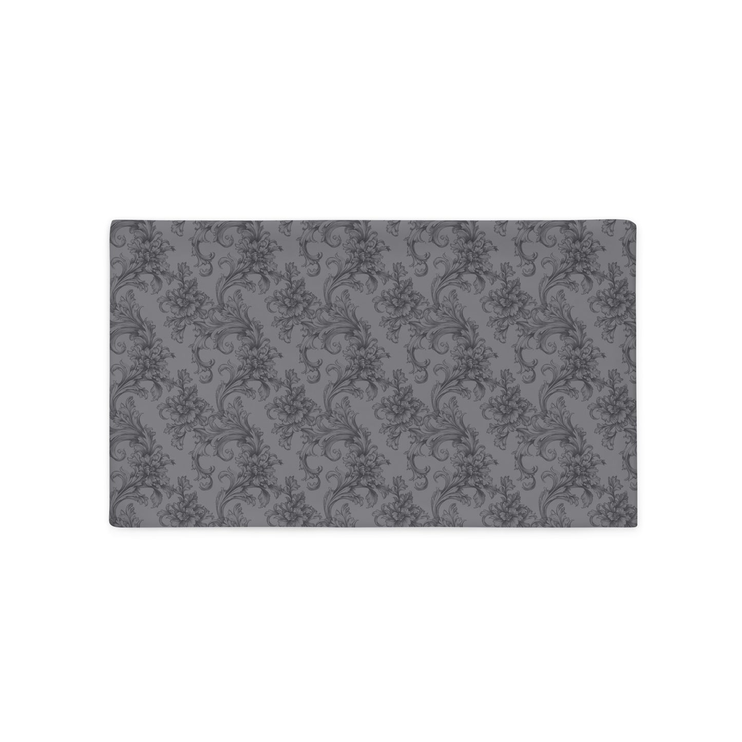 Antique Damask - Chiaroscuro Collection | Obsidian Manuscript | Deep Edition Pillowcase