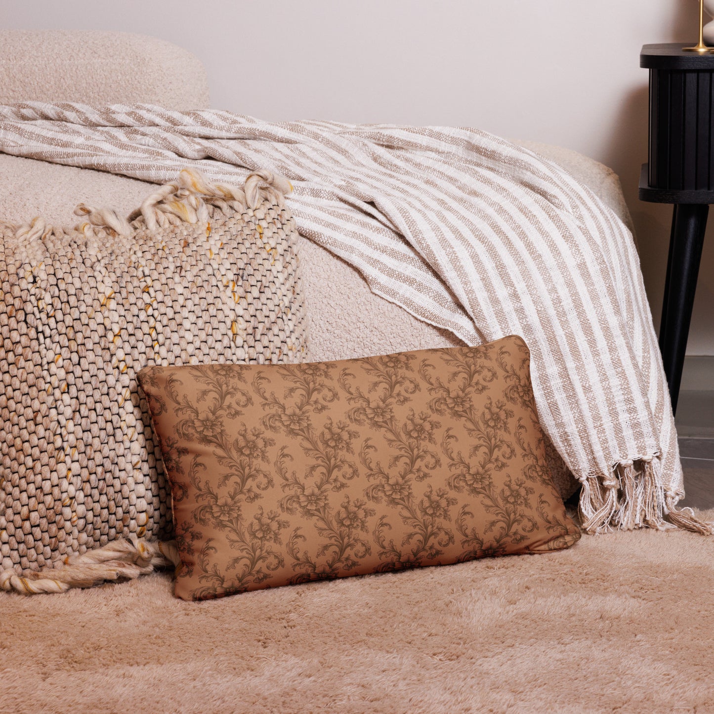 Antique Damask - The Chiaroscuro Collection | Earthen Legacy | Deep Edition Pillowcase