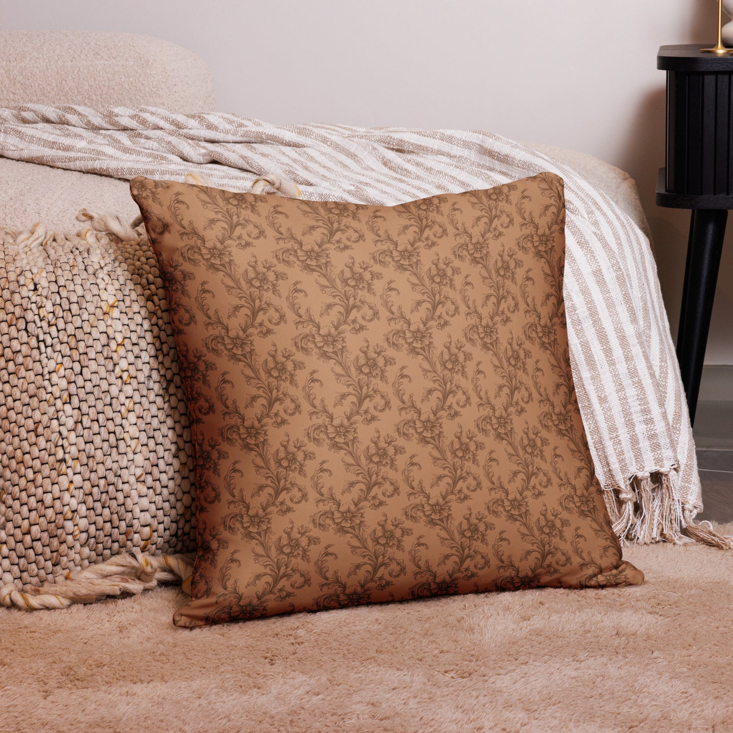 Antique Damask - The Chiaroscuro Collection | Earthen Legacy | Deep Edition Pillowcase
