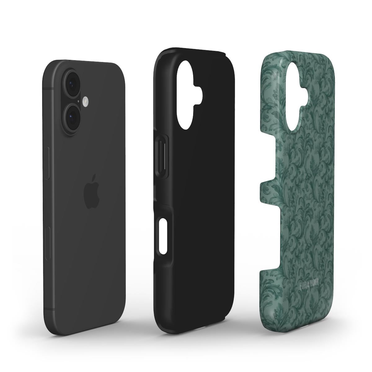 Antique Damask - Chiaroscuro Collection | Veridian Sanctuary | Deep Edition Tough Phone Case
