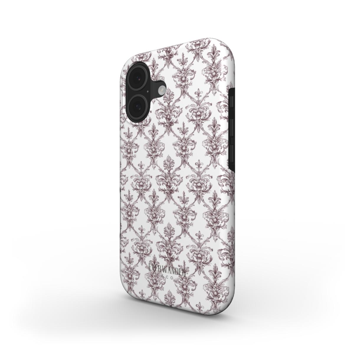 Antique Damask - Chiaroscuro Collection | Regal Burgundy | Pure Edition Tough Phone Case