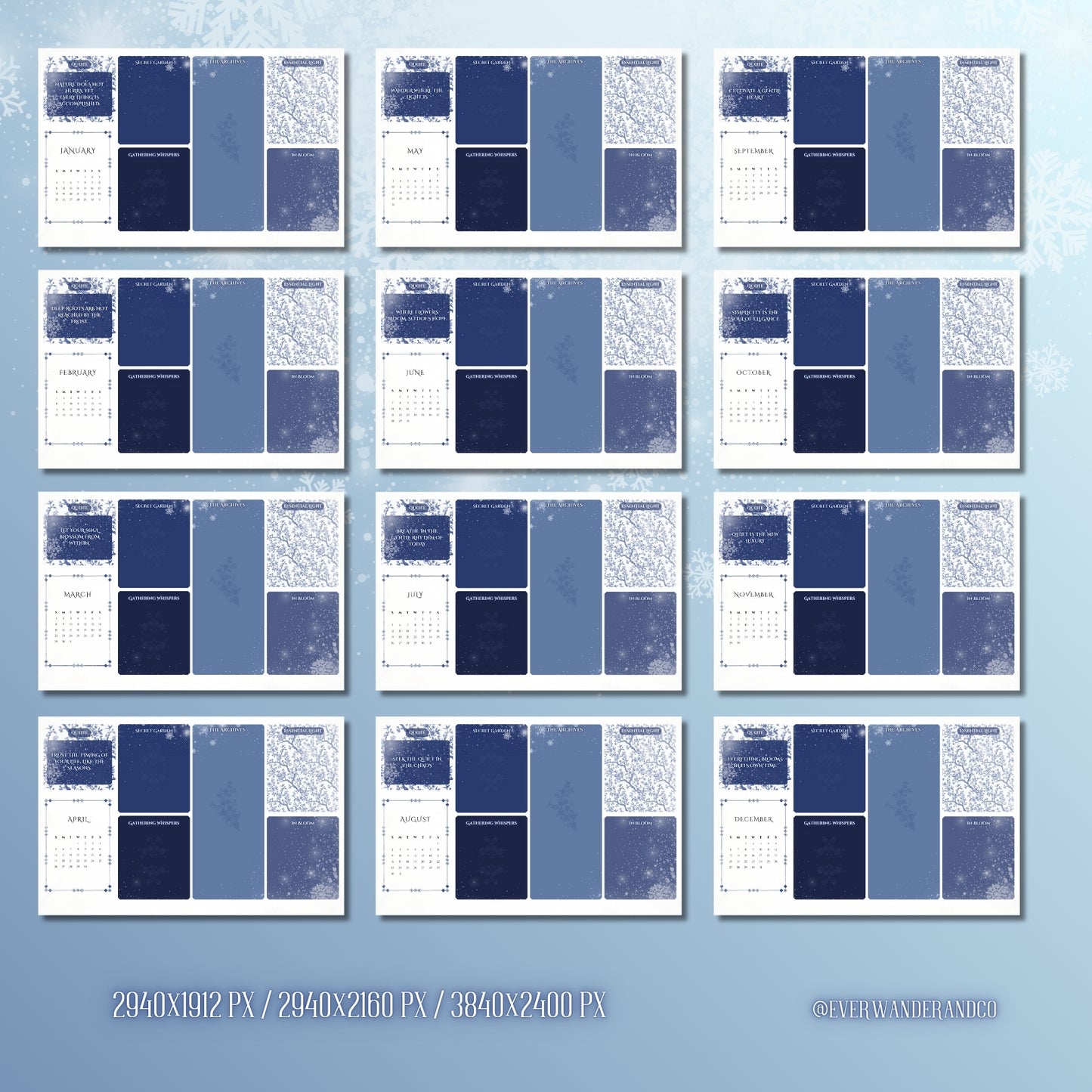 The Desktop Sanctuary Pack — The Complete Collection | Azure Botanics Digital Aesthetic Pack