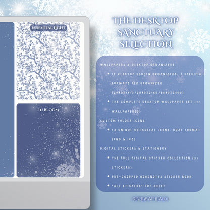 The Desktop Sanctuary Pack — The Complete Collection | Azure Botanics Digital Aesthetic Pack