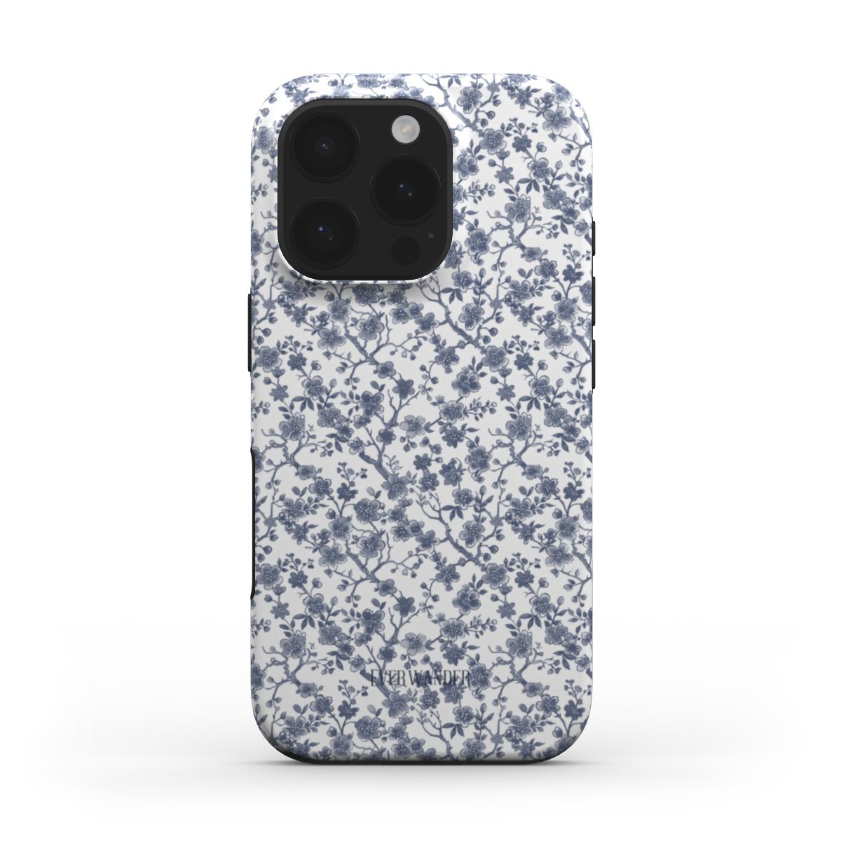 Collection Azure Botanics | Ashen Whispers | coque de téléphone