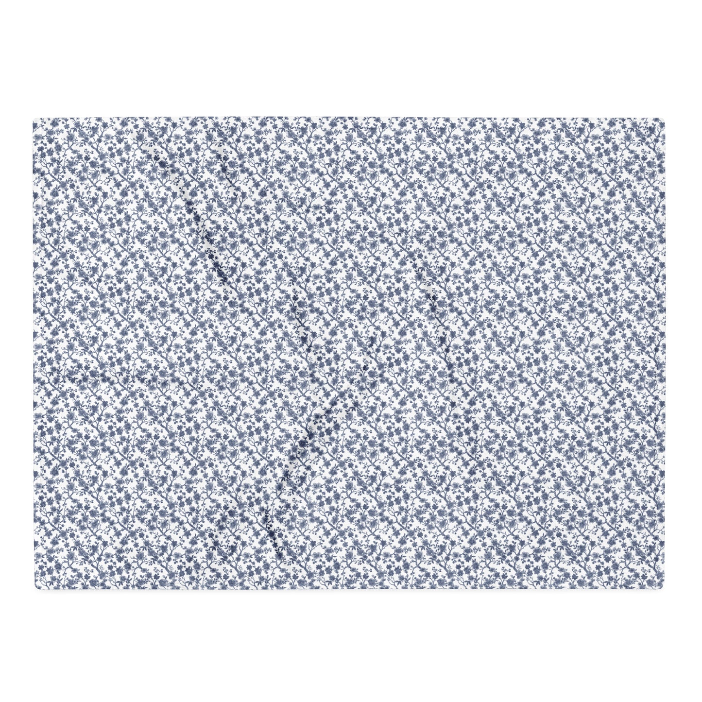 Azure Botanics Collection | Ashen Whispers | Minimalist Gray-Blue Throw