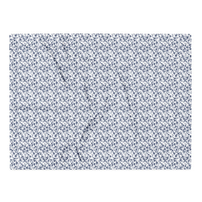 Azure Botanics Collection | Ashen Whispers | Minimalist Gray-Blue Throw