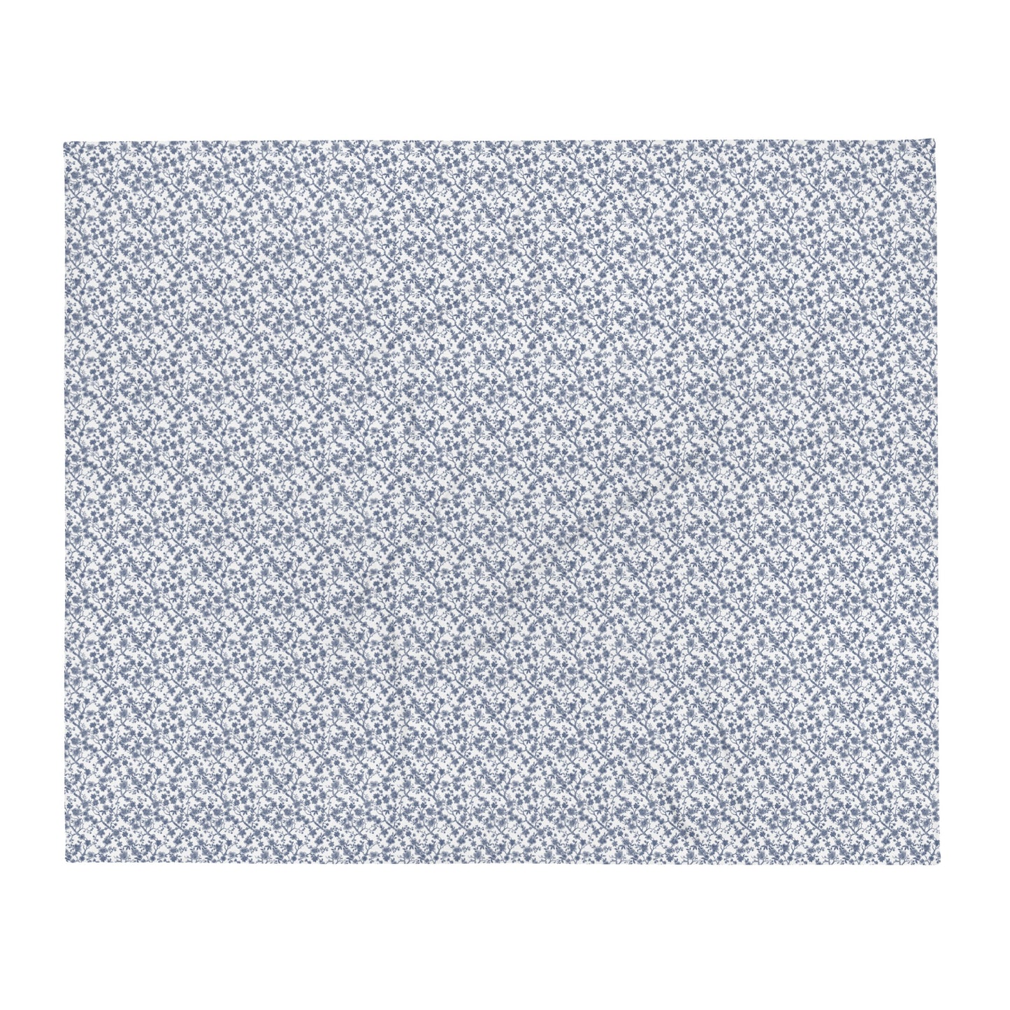 Azure Botanics Collection | Ashen Whispers | Minimalist Gray-Blue Throw