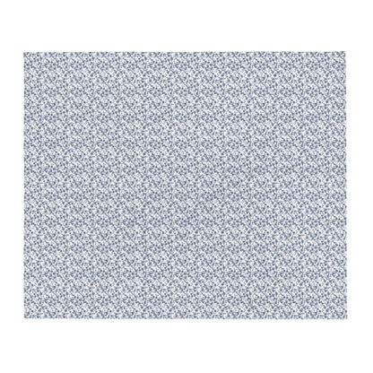 Azure Botanics Collection | Ashen Whispers | Minimalist Gray-Blue Throw